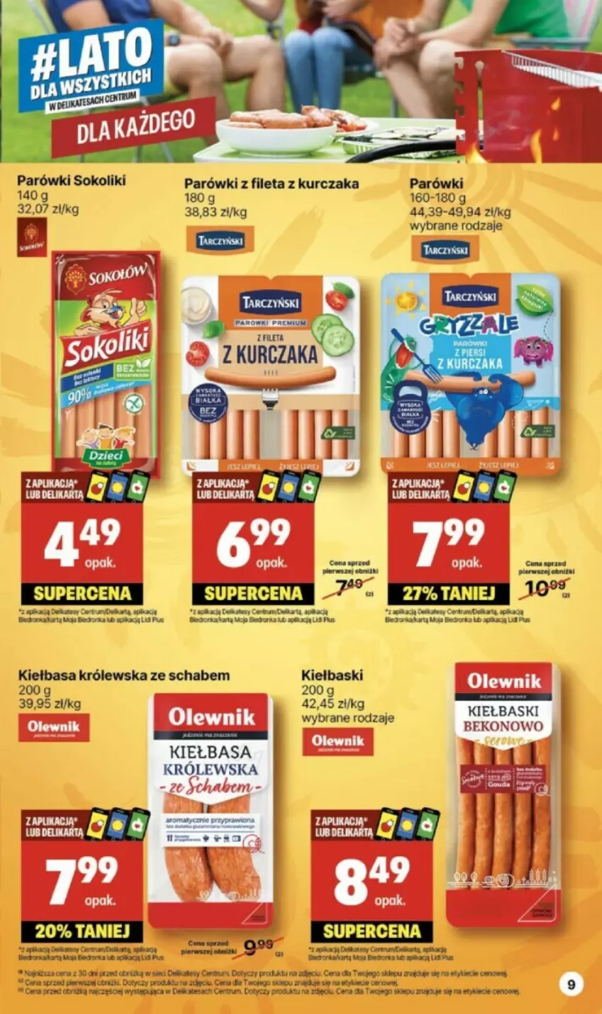 Gazetka promocyjna Delikatesy Centrum - ważna 03.06 do 16.06.2024 - strona 32 - produkty: Kiełbasa, Kurczak, Orka, Parówki, Parówki sokoliki, Rum, Sok, Tran