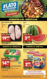 Gazetka promocyjna Delikatesy Centrum - Gazetka - ważna od 16.06 do 16.06.2024 - strona 23 - produkty: Piwo, Kurczak, Rum, Por, Gin, Filet z piersi kurczaka, Tatra, Lody, Zielona Budka, Arbuz