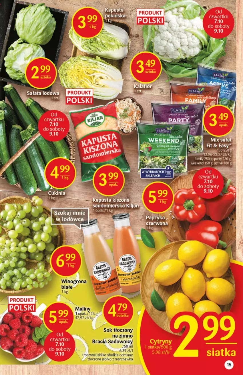 Gazetka promocyjna Delikatesy Centrum - Gazetka DC40 n. fresh - ważna 07.10 do 13.10.2021 - strona 15 - produkty: Fa, Sok, Wino, Winogrona