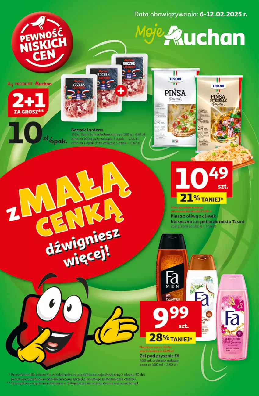 Gazetka promocyjna Auchan - z MAŁĄ CENKĄ dźwigniesz więcej! Moje - ważna 06.02 do 12.02.2025 - strona 1 - produkty: Manta