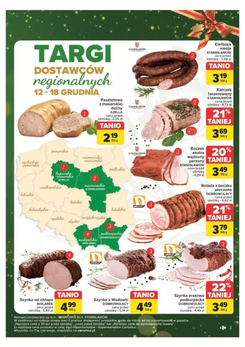 Gazetka promocyjna Carrefour - ważna 09.12 do 15.12.2024 - strona 23 - produkty: Boczek, Fa, Karp, Kiełbasa, Pasztet, Piec, Rolada, Szynka