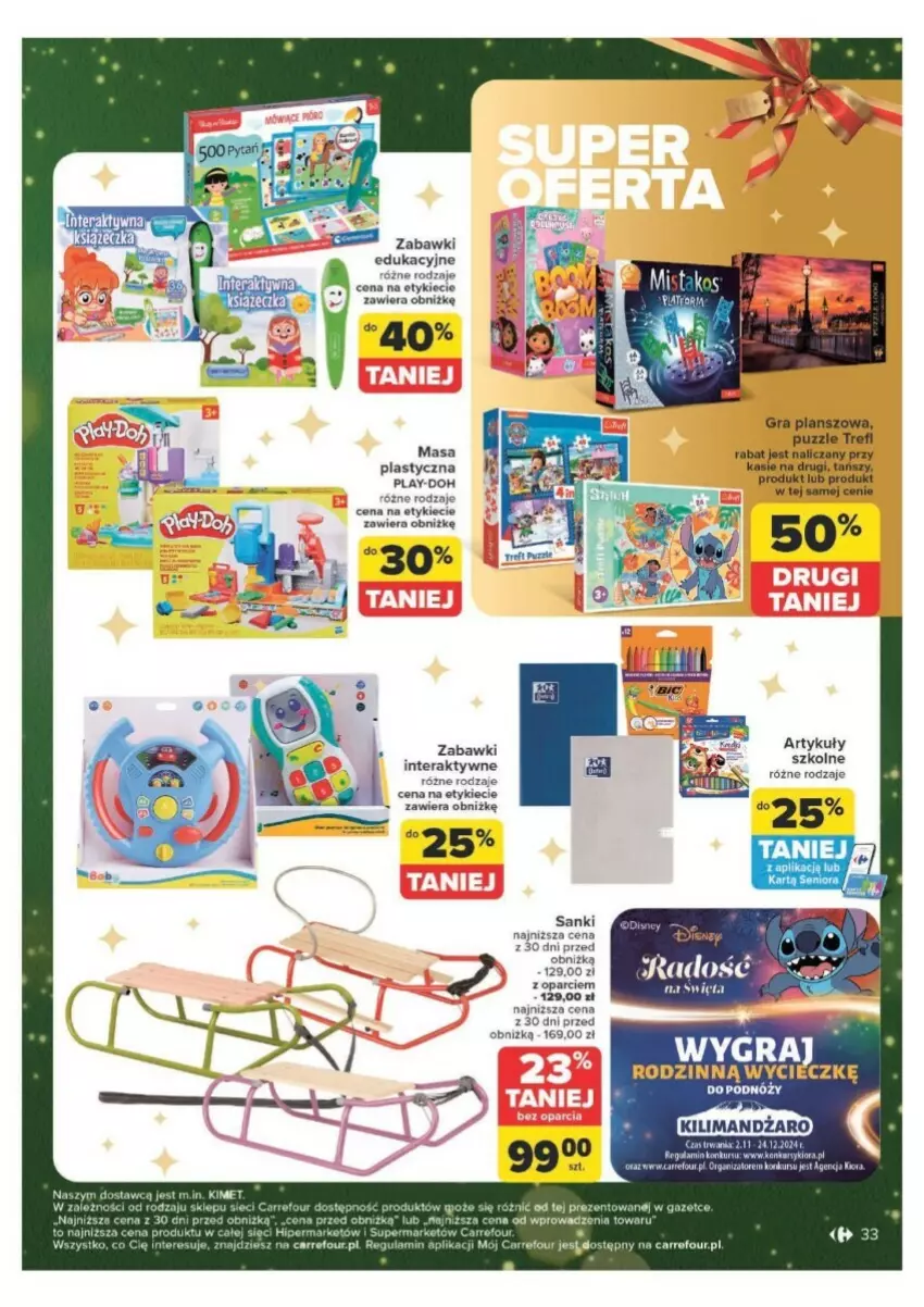 Gazetka promocyjna Carrefour - ważna 09.12 do 15.12.2024 - strona 27 - produkty: Gra, Play-Doh, Puzzle, Sanki, Tera, Zabawki edukacyjne