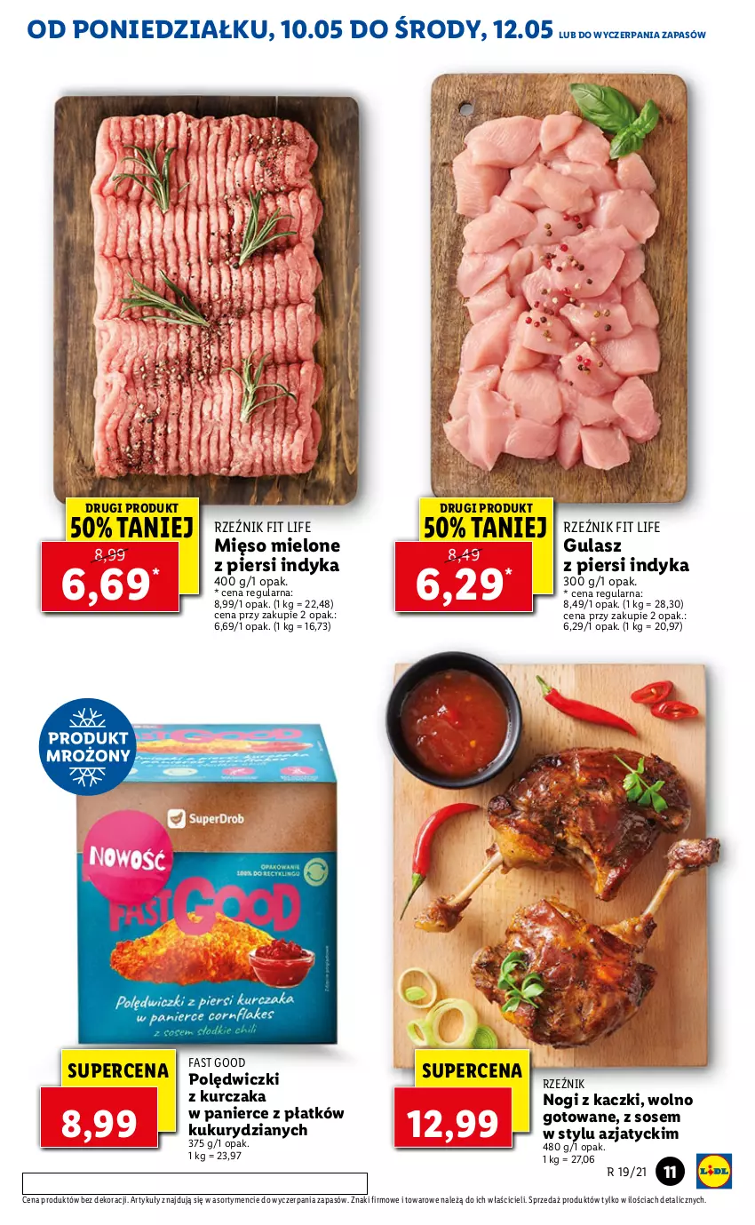 Gazetka promocyjna Lidl - GAZETKA - ważna 10.05 do 12.05.2021 - strona 11 - produkty: Fa, Kurczak, Mięso, Mięso mielone, Polędwiczki z kurczaka, Sos