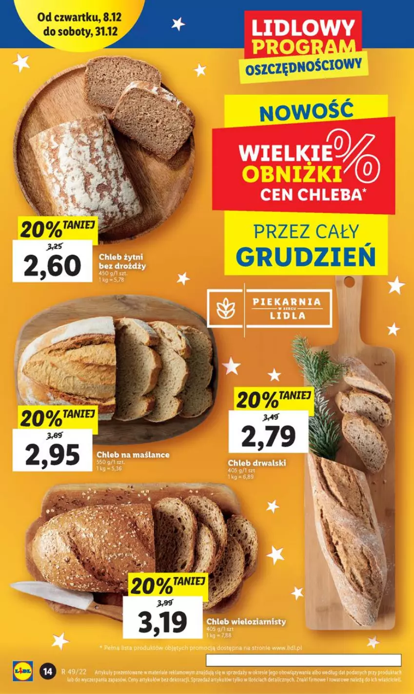 Gazetka promocyjna Lidl - GAZETKA - ważna 07.12 do 11.12.2022 - strona 16 - produkty: Chleb, Chleb wieloziarnisty