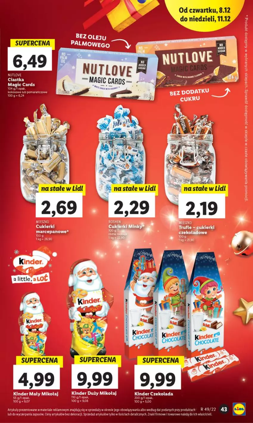 Gazetka promocyjna Lidl - GAZETKA - ważna 07.12 do 11.12.2022 - strona 49 - produkty: Ciastka, Cukier, Cukierki, Kinder