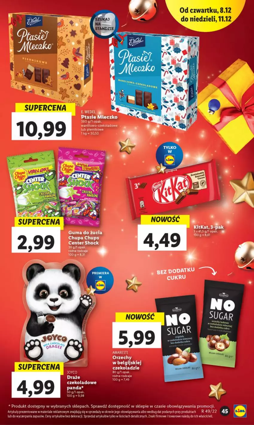 Gazetka promocyjna Lidl - GAZETKA - ważna 07.12 do 11.12.2022 - strona 51 - produkty: Chupa Chups, Guma do żucia, LG, Miecz, Mleczko, Piernik, Ptasie mleczko