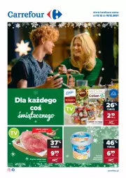 Gazetka promocyjna Carrefour - Gazetka Carrefour - Gazetka - ważna od 19.12 do 19.12.2021 - strona 1 - produkty: Ser, Twaróg, Szynka wieprzowa, Cukier, Président, Szynka, Cukierki