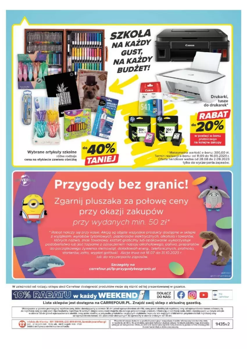 Gazetka promocyjna Carrefour - ważna 29.08 do 09.09.2023 - strona 15 - produkty: Drukarki, Fa, Piec, Tusz