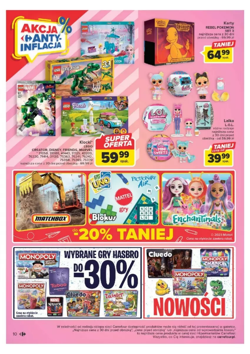 Gazetka promocyjna Carrefour - ważna 29.08 do 09.09.2023 - strona 2 - produkty: Disney, Klocki, Lalka, LEGO, LEGO Creator