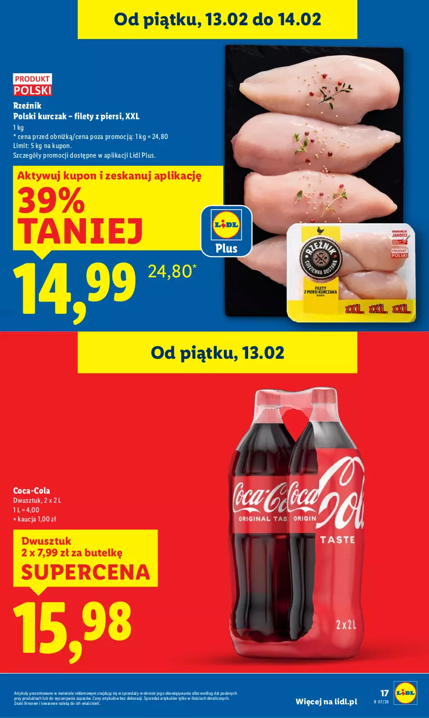 Gazetka promocyjna Lidl - GAZETKA - ważna 12.02 do 14.02.2026 - strona 17 - produkty: Coca-Cola, Kurczak