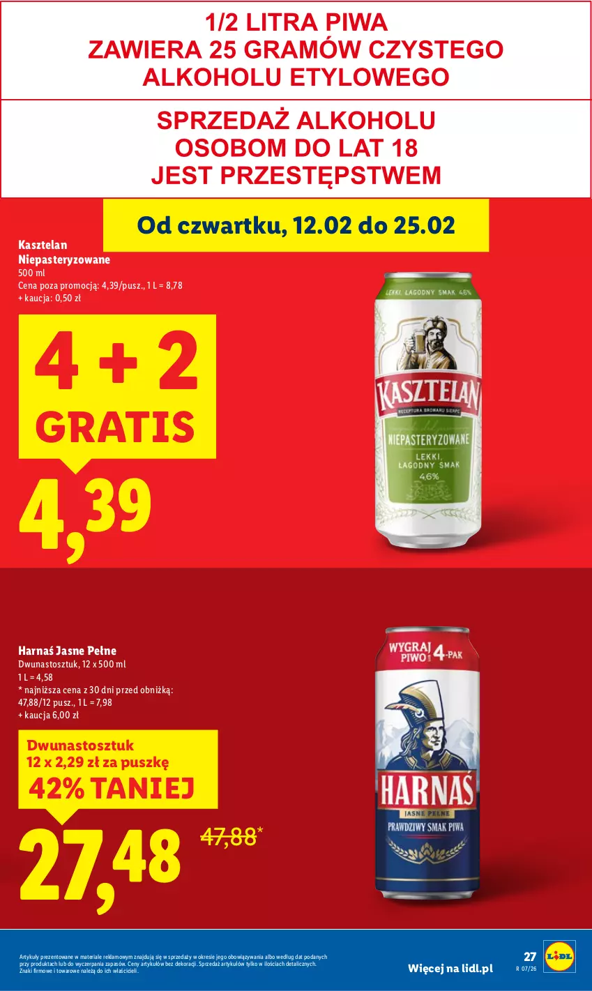 Gazetka promocyjna Lidl - GAZETKA - ważna 12.02 do 14.02.2026 - strona 27 - produkty: Gra, Harnaś, Kasztelan