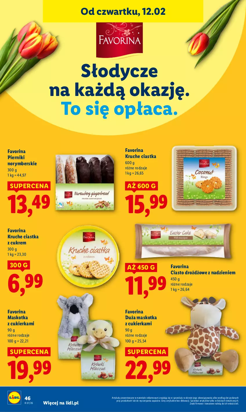 Gazetka promocyjna Lidl - GAZETKA - ważna 12.02 do 14.02.2026 - strona 46 - produkty: Ciastka, Cukier, Fa, Piernik