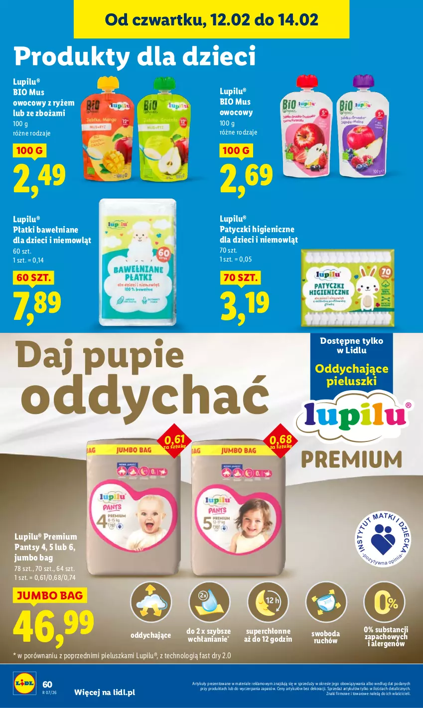 Gazetka promocyjna Lidl - GAZETKA - ważna 12.02 do 14.02.2026 - strona 60 - produkty: Dzieci, Fa, Mus, O Bag, Por, Ryż
