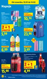 Gazetka promocyjna Lidl - GAZETKA - Gazetka - ważna od 14.02 do 14.02.2026 - strona 54 - produkty: Nałęczowianka, Gra, Napój energetyczny, Red Bull, Coca-Cola, Napoje, Pepsi, Schweppes, Napój gazowany, Woda mineralna, Woda, Napój