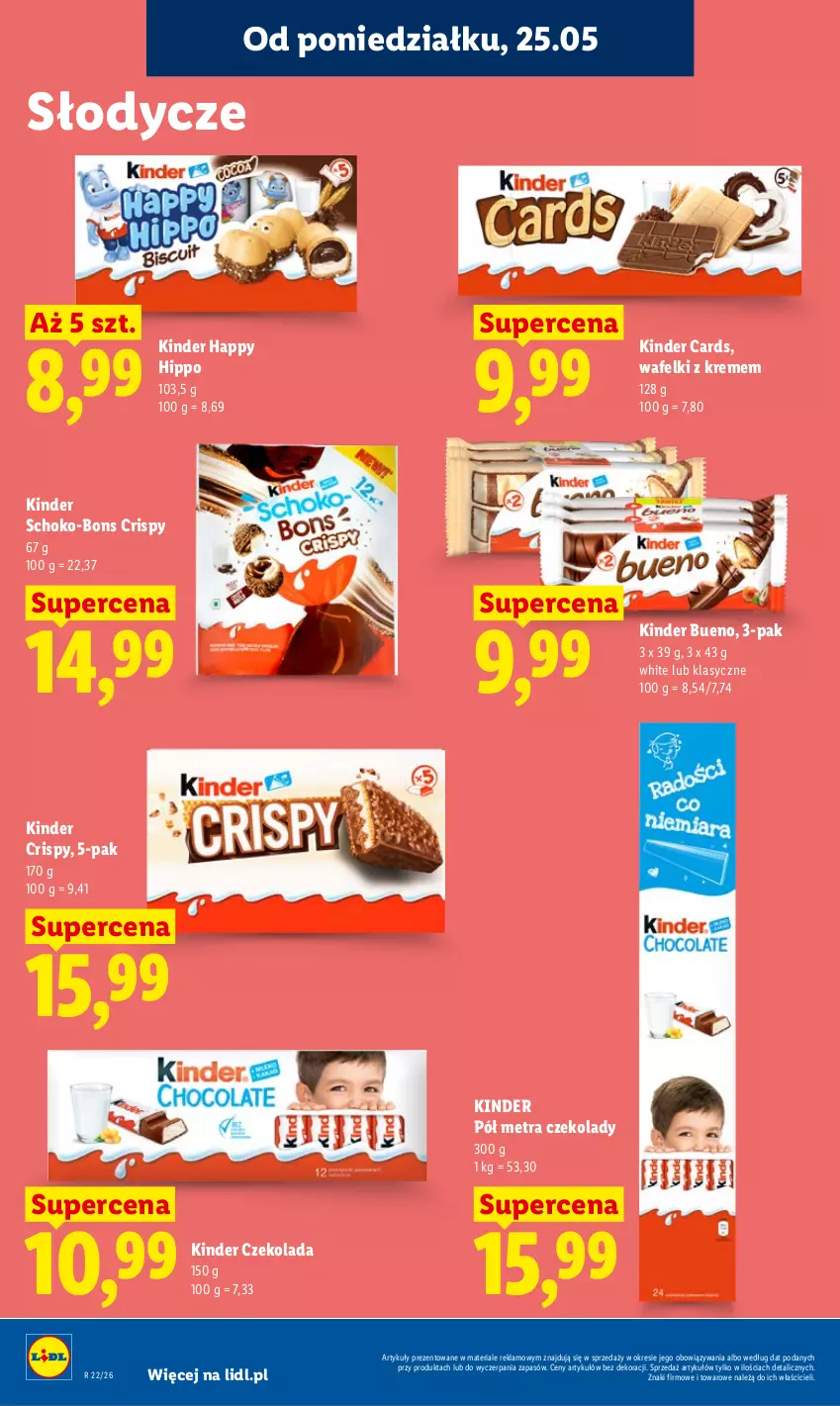 Gazetka promocyjna Lidl - Gazetka ważna od 25.05 do 27.05 - ważna 25.05 do 27.05.2026 - strona 60 - produkty: Czekolada, HiPP, Kinder, Kinder Bueno