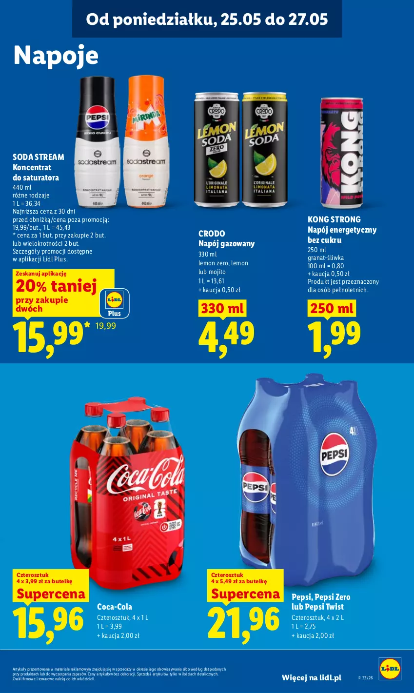 Gazetka promocyjna Lidl - Gazetka ważna od 25.05 do 27.05 - ważna 25.05 do 27.05.2026 - strona 71 - produkty: Coca-Cola, Gra, Granat, Napój, Napój energetyczny, Napój gazowany, Napoje, Pepsi