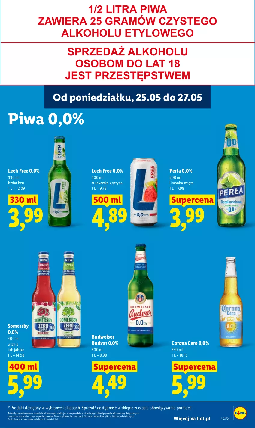 Gazetka promocyjna Lidl - Gazetka ważna od 25.05 do 27.05 - ważna 25.05 do 27.05.2026 - strona 75 - produkty: Limonka, Mięta, Perła, Piwa, Ser, Somersby