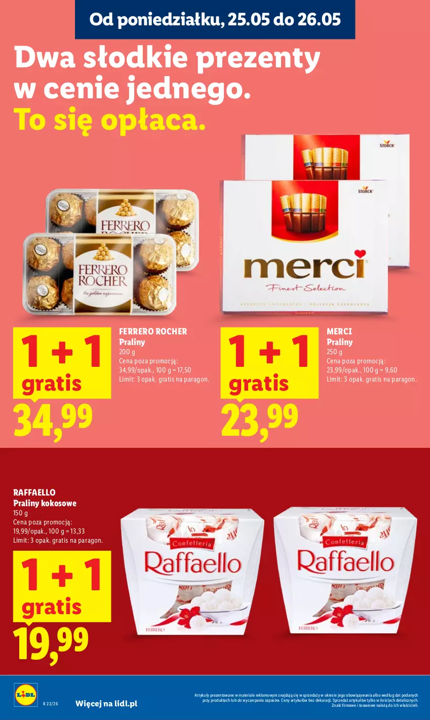 Gazetka promocyjna Lidl - Gazetka ważna od 25.05 do 27.05 - ważna 25.05 do 27.05.2026 - strona 8 - produkty: Fa, Ferrero, Ferrero Rocher, Gra, Kokos, Merci, Praliny, Raffaello