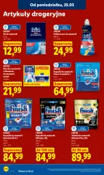 Gazetka promocyjna Lidl - Gazetka ważna od 25.05 do 27.05 - Gazetka - ważna od 27.05 do 27.05.2026 - strona 92 - produkty: Sól, Finish, Tablet, Odświeżacz do zmywarki, Zmywarki, Tabletki do zmywarki