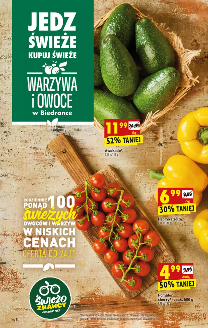 Gazetka promocyjna Biedronka - W tym tygodniu - ważna 22.11 do 27.11.2021 - strona 10 - produkty: Owoce, Papryka, Papryka żółta