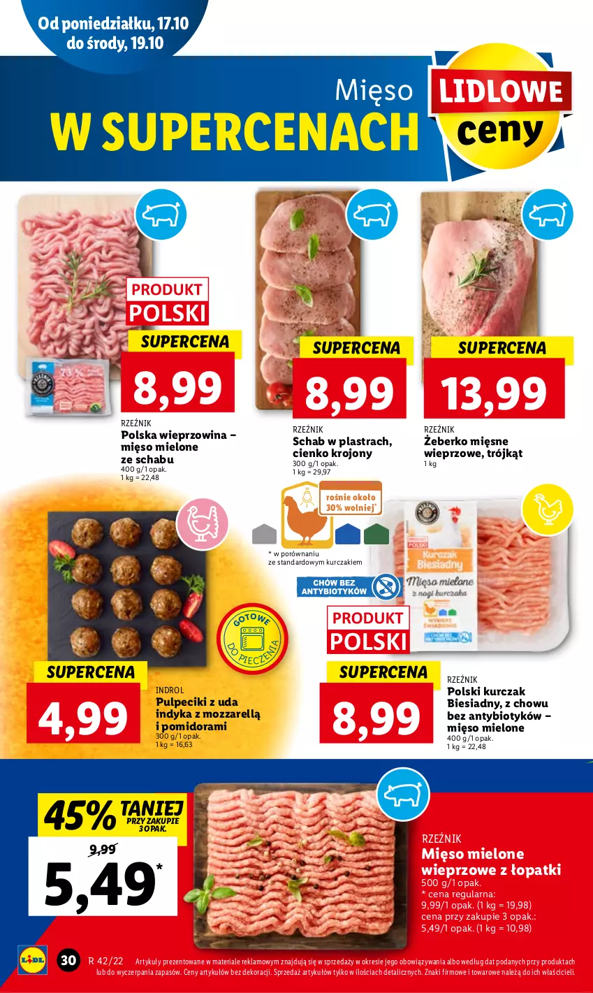 Gazetka promocyjna Lidl - GAZETKA - ważna 17.10 do 19.10.2022 - strona 32 - produkty: Kurczak, Mięso, Mięso mielone, Piec, Por, Wieprzowina