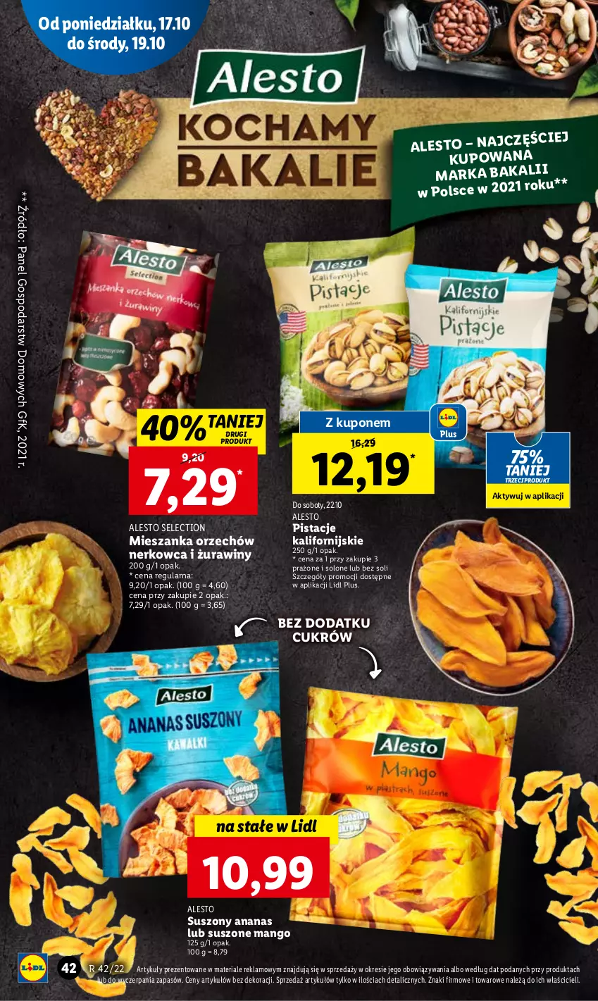 Gazetka promocyjna Lidl - GAZETKA - ważna 17.10 do 19.10.2022 - strona 44 - produkty: Ananas, Mango, Pistacje