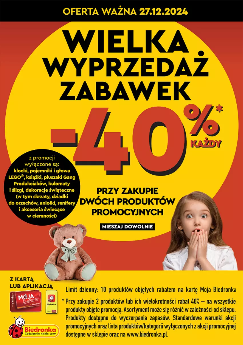 Gazetka promocyjna Biedronka - Okazje tygodnia - ważna 31.12.2024 do 11.01.2025 - strona 51 - produkty: Klocki, LEGO, Pluszak, Pojemnik