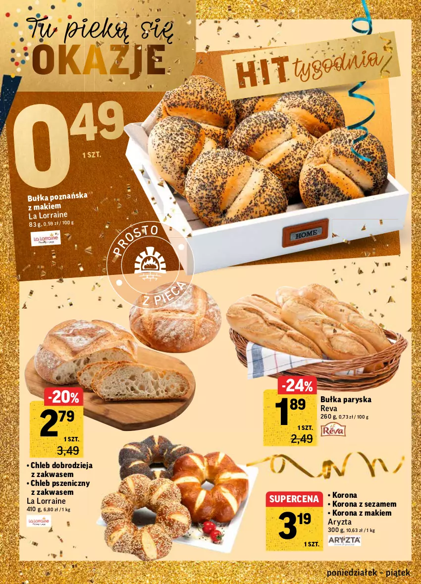 Gazetka promocyjna Intermarche - Gazetka promocyjna - ważna 27.12 do 31.12.2021 - strona 20 - produkty: Bułka, Chleb, Sezam