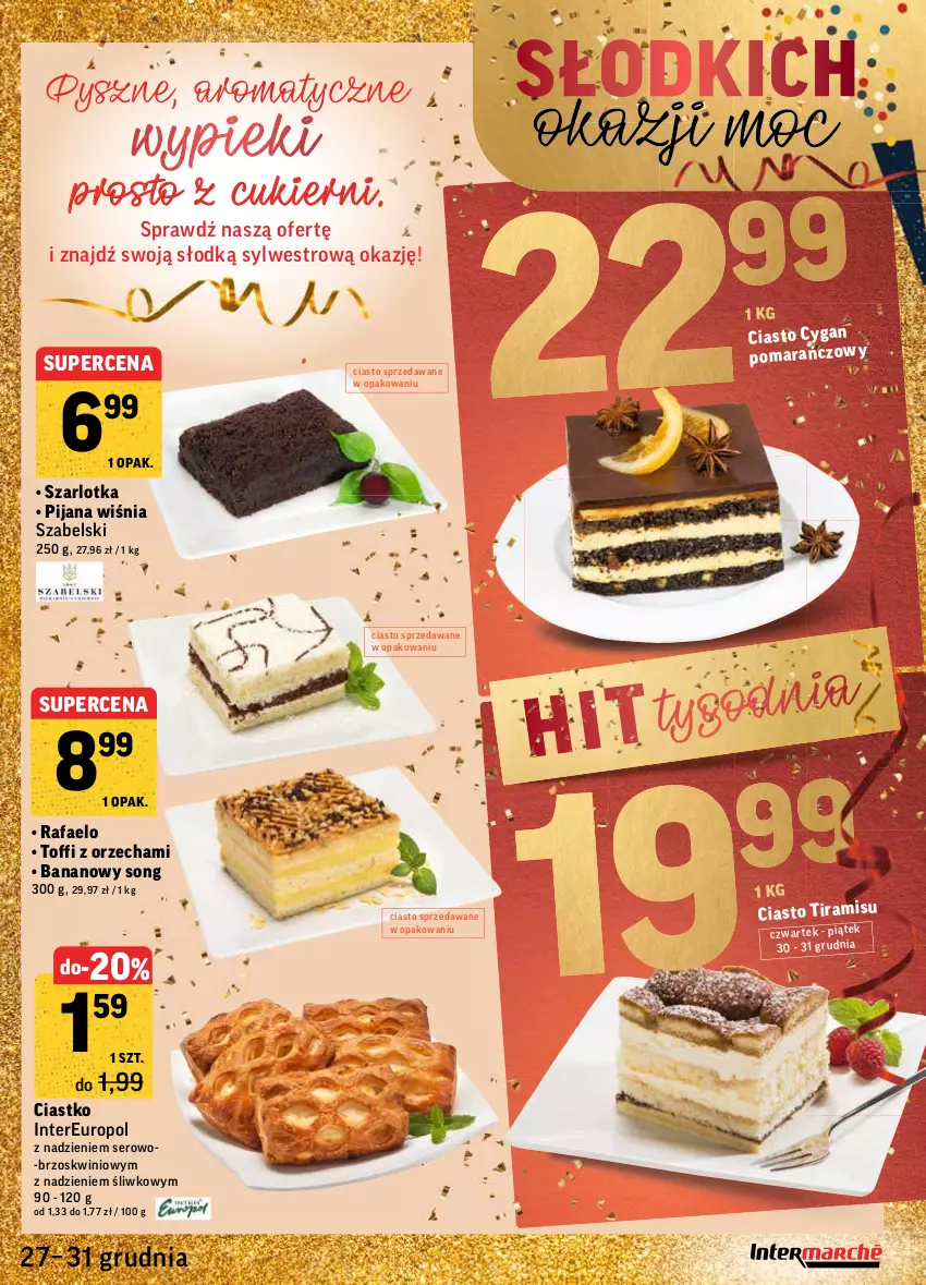 Gazetka promocyjna Intermarche - Gazetka promocyjna - ważna 27.12 do 31.12.2021 - strona 21 - produkty: Cukier, Fa, Ser, Szarlotka