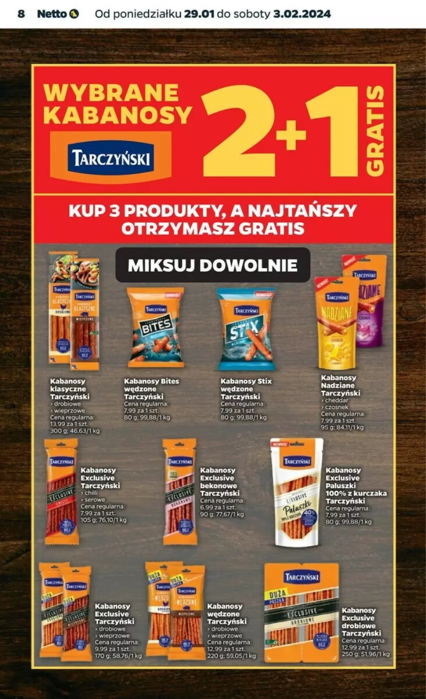 Gazetka promocyjna Netto - ważna 29.01 do 03.02.2024 - strona 25 - produkty: Beko, Cheddar, Fa, Gra, Kabanos, Kurczak, Tarczyński