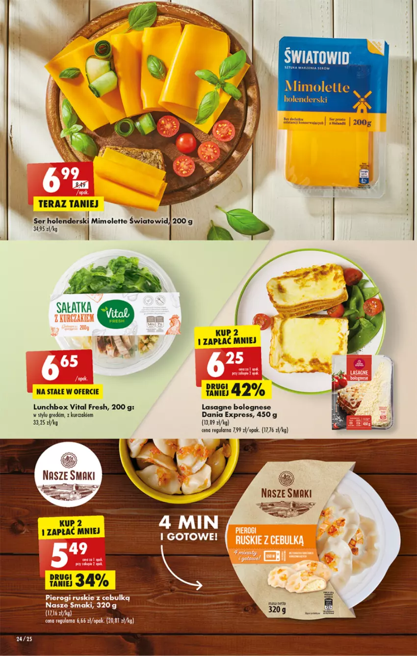 Gazetka promocyjna Biedronka - ważna 18.07 do 23.07.2022 - strona 24 - produkty: Lasagne, Lasagne bolognese, Mimolette, Pierogi, Ser