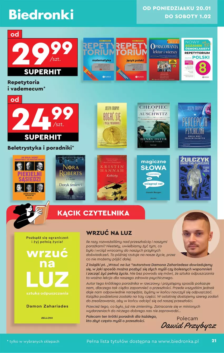 Gazetka promocyjna Biedronka - Okazje Tygodnia - ważna 20.01 do 01.02.2025 - strona 23 - produkty: Bell, Fa, Gra, Kosz, Książka, O nas, Piec, Por, Vademecum