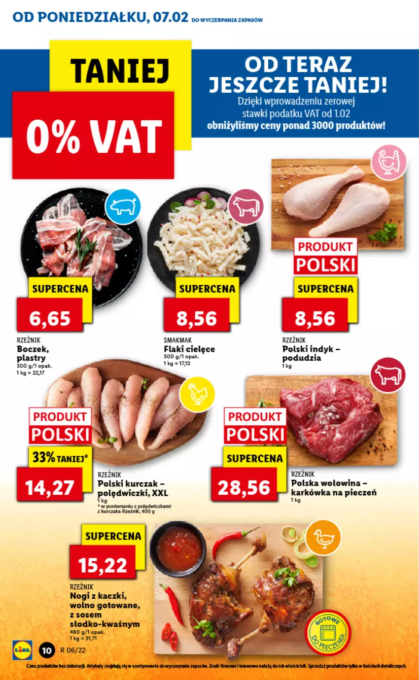 Gazetka promocyjna Lidl - GAZETKA - ważna 07.02 do 09.02.2022 - strona 10 - produkty: Boczek, Flaki, Kurczak, Piec, Por, Sos, Tera, Wołowina