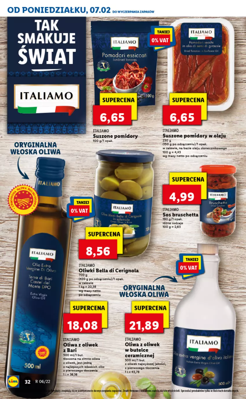 Gazetka promocyjna Lidl - GAZETKA - ważna 07.02 do 09.02.2022 - strona 32 - produkty: Bell, Bella, Gin, Olej, Oliwa z oliwek, Oliwki, Pomidory, Sos, Suszone pomidory