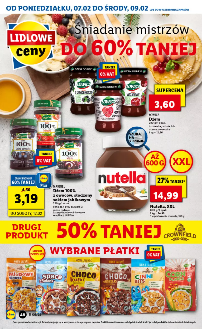 Gazetka promocyjna Lidl - GAZETKA - ważna 07.02 do 09.02.2022 - strona 48 - produkty: Dżem, Nutella, Por, Sok