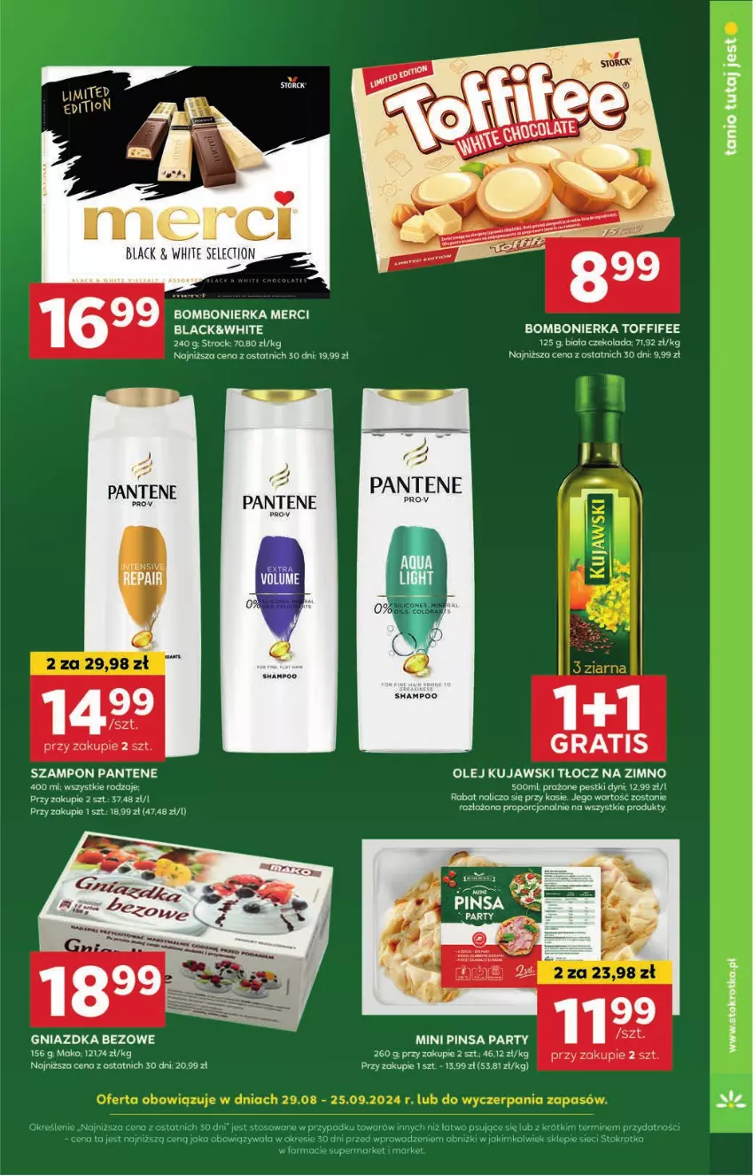 Gazetka promocyjna Stokrotka - Supermarket - ważna 12.09 do 18.09.2024 - strona 25 - produkty: Czekolada, Gra, Kujawski, Lack, Merci, Olej, Pantene, Pestki dyni, Por, Szampon, Toffifee