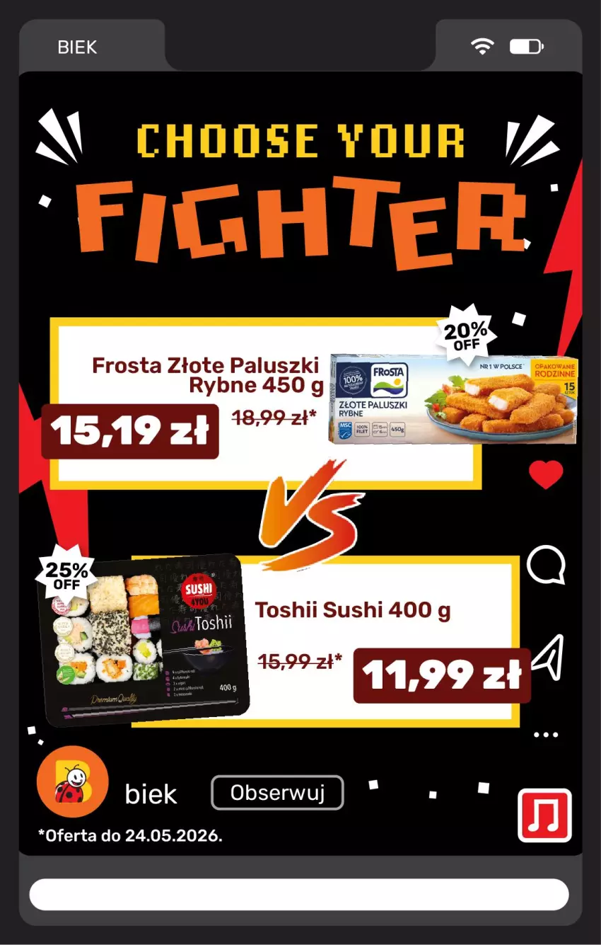 Gazetka promocyjna Biedronka - Gazetka - ważna 22.05 do 29.05.2026 - strona 13 - produkty: Frosta, Sushi