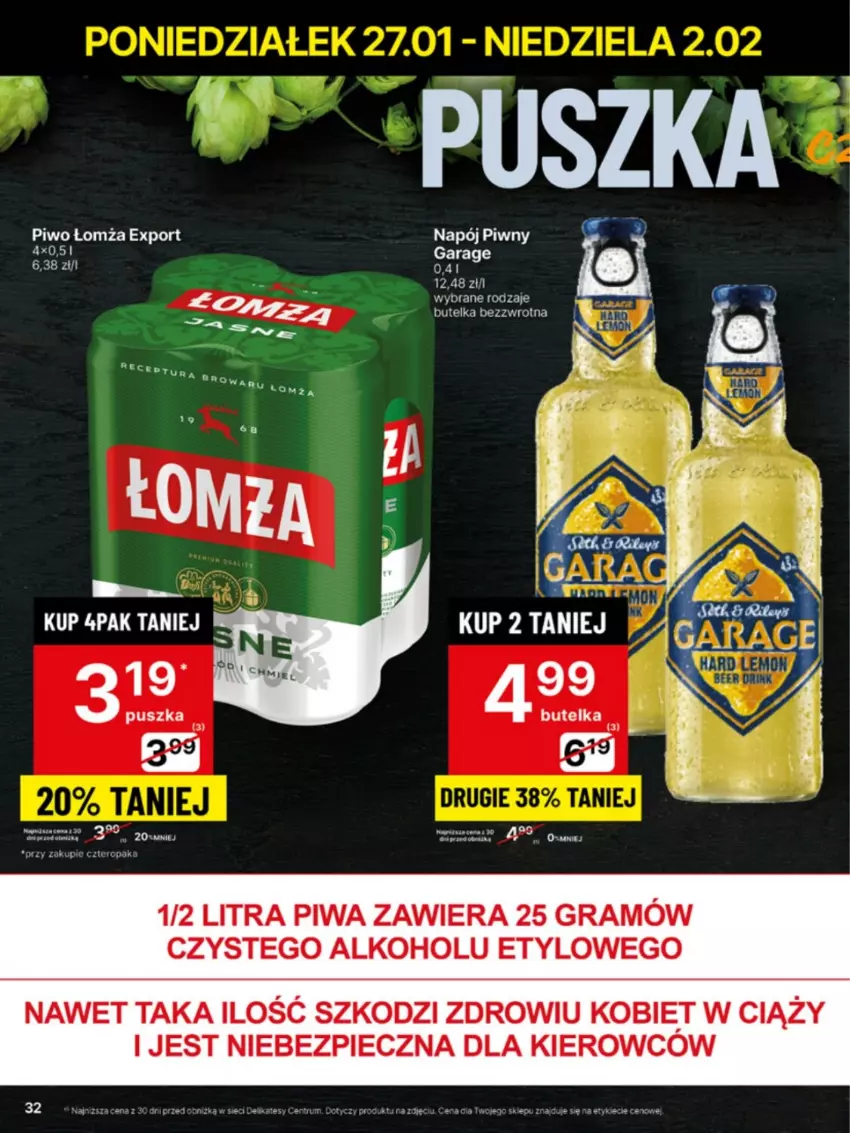 Gazetka promocyjna Delikatesy Centrum - NOWA GAZETKA Delikatesy Centrum od 27 stycznia! 27.01-2.02.2025 - ważna 27.01 do 02.02.2025 - strona 32 - produkty: Gra, Koc, Napój, Piec, Piwa