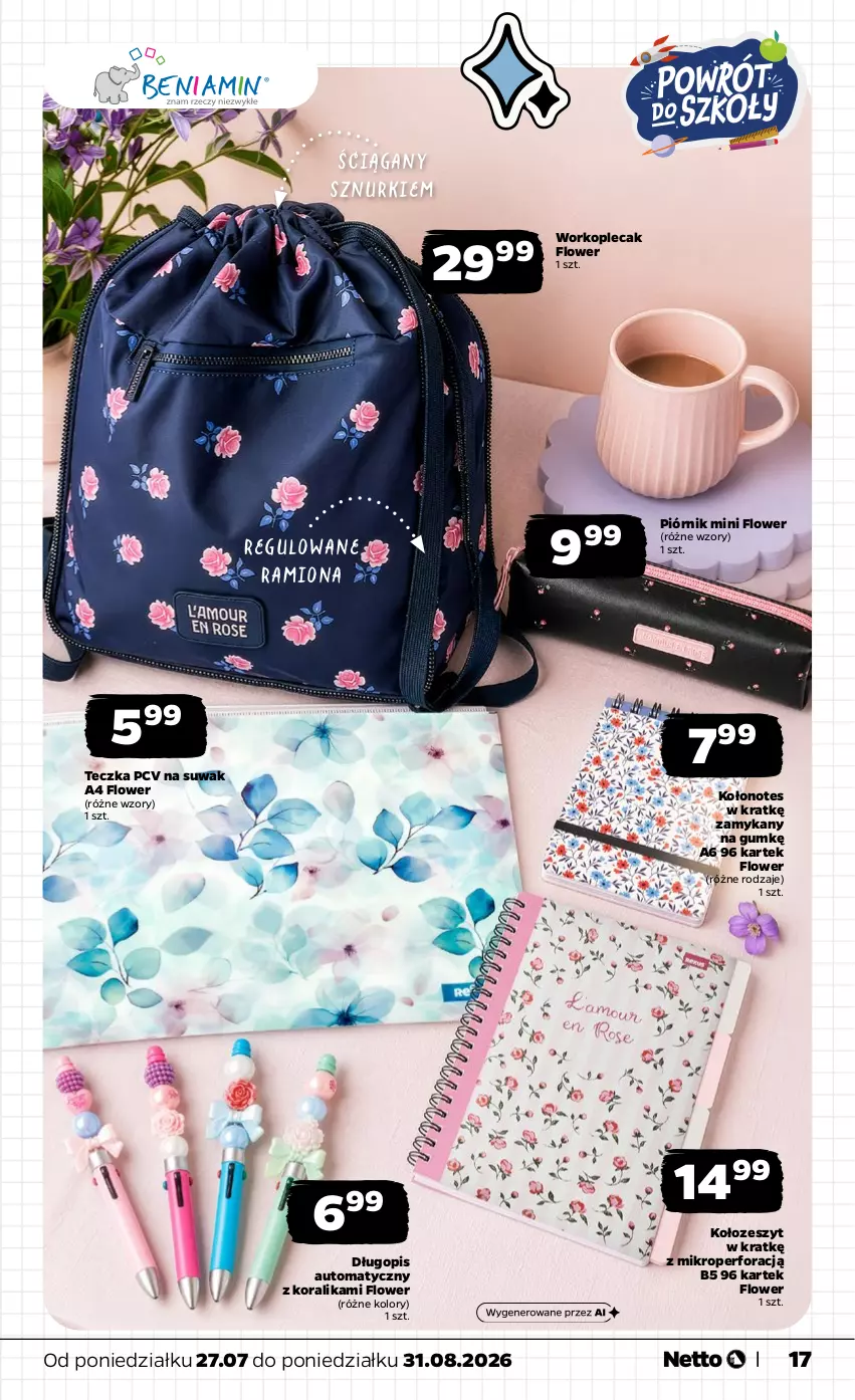 Gazetka promocyjna Netto - Katalog BTS_2026 - ważna 27.07 do 31.08.2026 - strona 17 - produkty: Długopis, Piórnik, Plecak