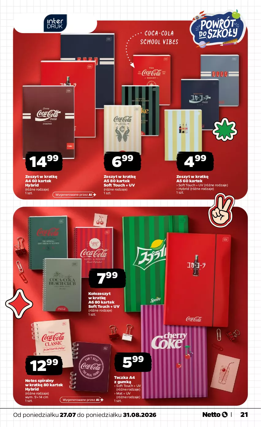 Gazetka promocyjna Netto - Katalog BTS_2026 - ważna 27.07 do 31.08.2026 - strona 21 - produkty: Coca-Cola