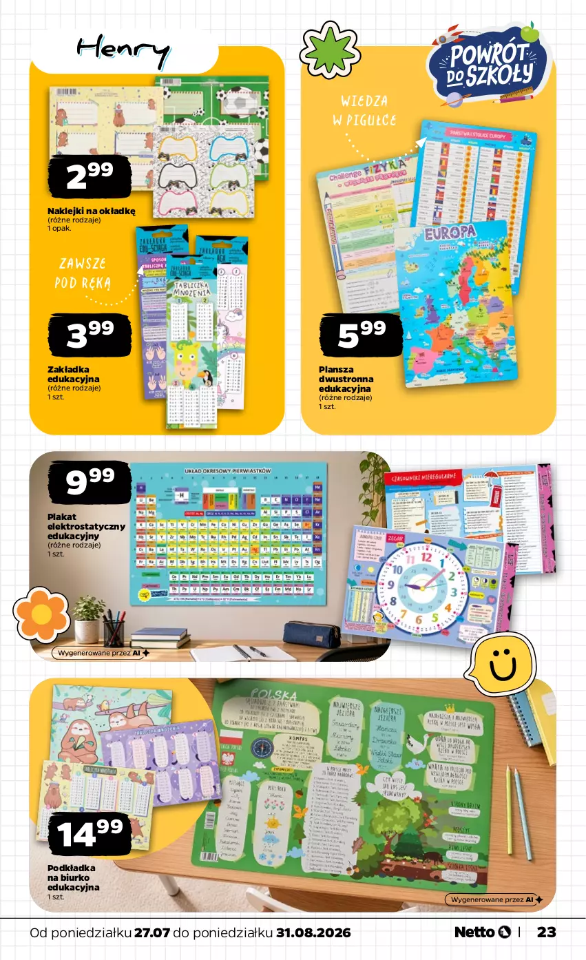 Gazetka promocyjna Netto - Katalog BTS_2026 - ważna 27.07 do 31.08.2026 - strona 23 - produkty: Biurko, Klej, Podkład, Podkładka