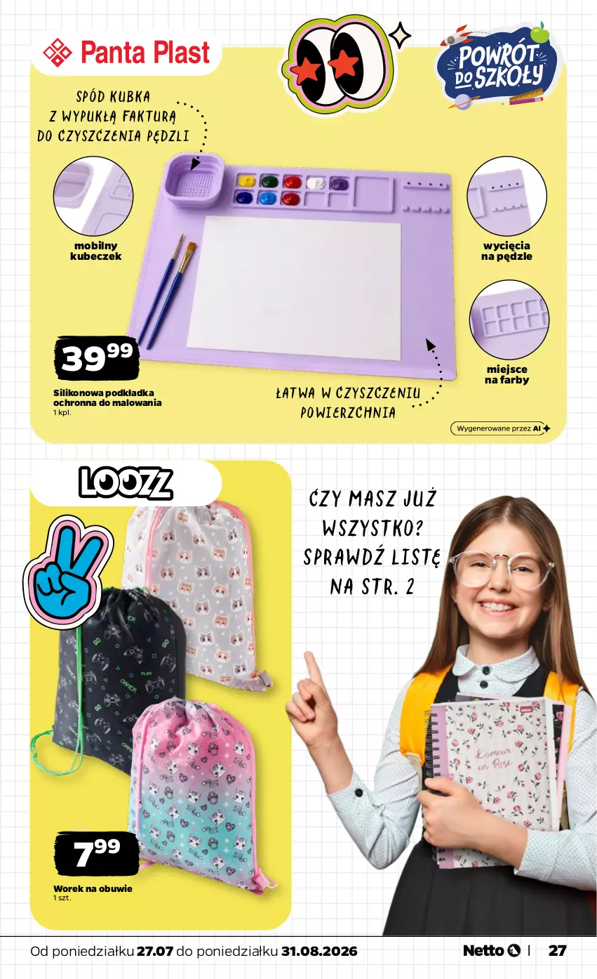 Gazetka promocyjna Netto - Katalog BTS_2026 - ważna 27.07 do 31.08.2026 - strona 27 - produkty: Fa, Mobil, Obuwie, Podkład, Podkładka
