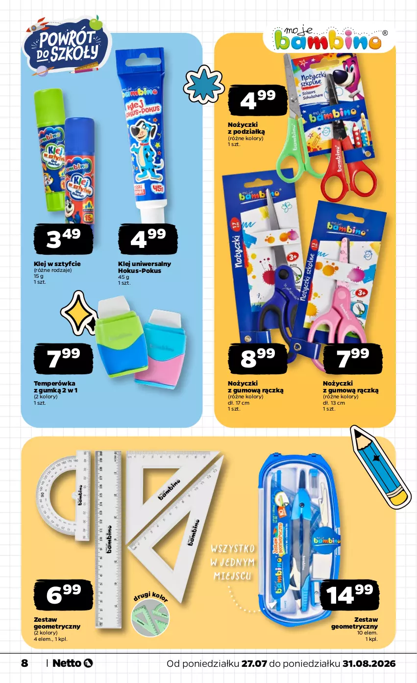 Gazetka promocyjna Netto - Katalog BTS_2026 - ważna 27.07 do 31.08.2026 - strona 8 - produkty: Klej, Noż, Nożyczki