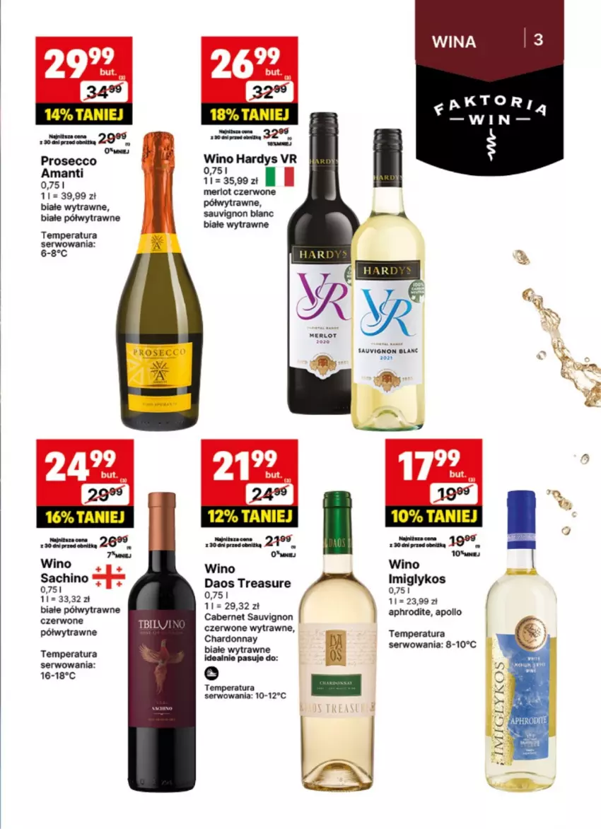 Gazetka promocyjna Delikatesy Centrum - DeliBarek DC45-DC46 - ważna 04.11 do 17.11.2024 - strona 3 - produkty: Cabernet Sauvignon, Merlot, Prosecco, Sauvignon Blanc, Ser, Wino