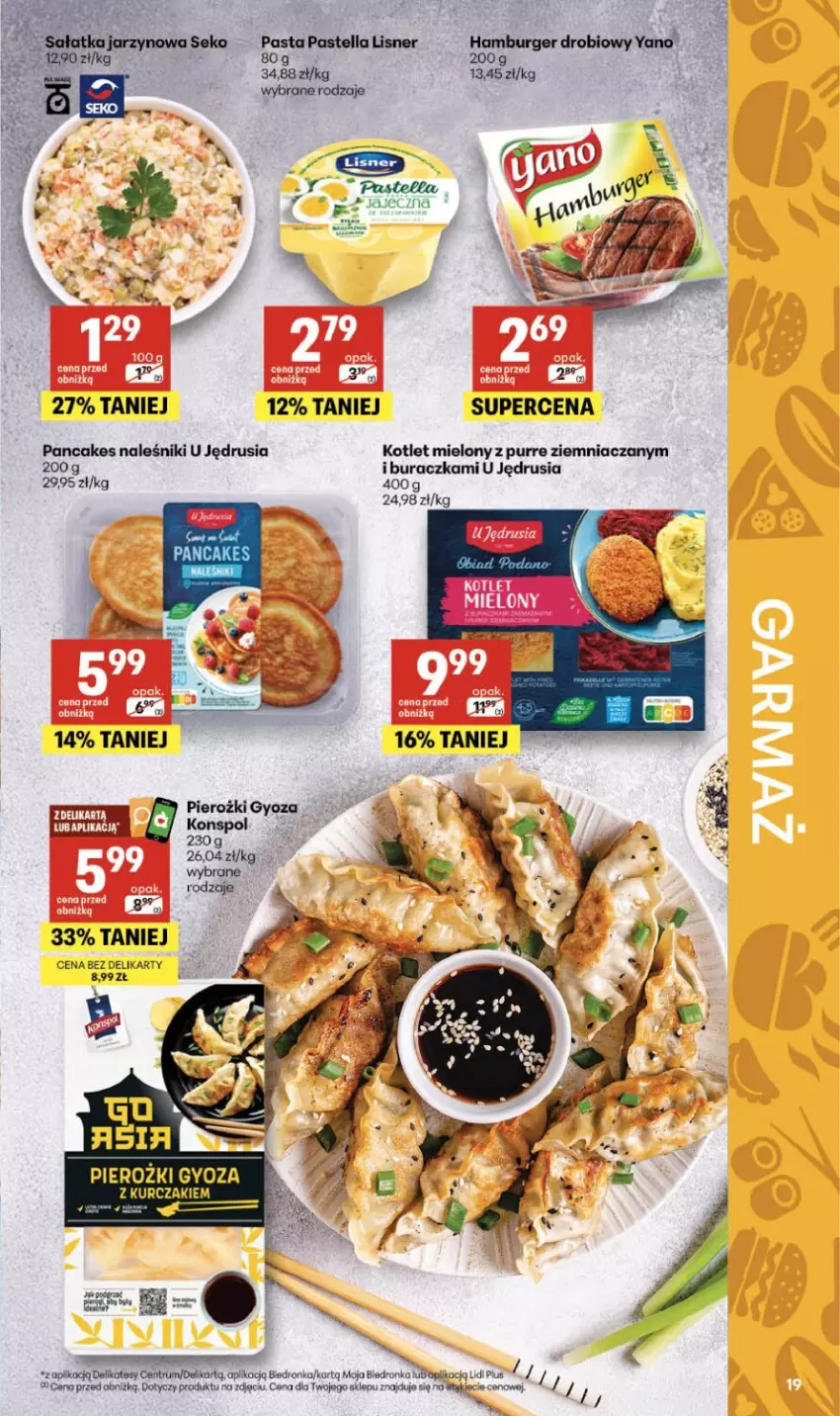 Gazetka promocyjna Delikatesy Centrum - Franczyza DC11 Czwartek - ważna 12.03 do 18.03.2026 - strona 19 - produkty: Burger, Hamburger, Koc, Kotlet, Lisner, Naleśniki, Pastella, Pur, Rum