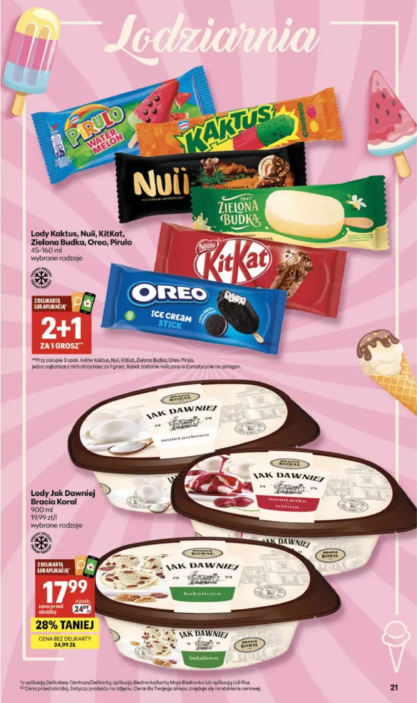 Gazetka promocyjna Delikatesy Centrum - Franczyza DC11 Czwartek - ważna 12.03 do 18.03.2026 - strona 21 - produkty: Kaktus, Lody, Oreo, Rum, Zielona Budka