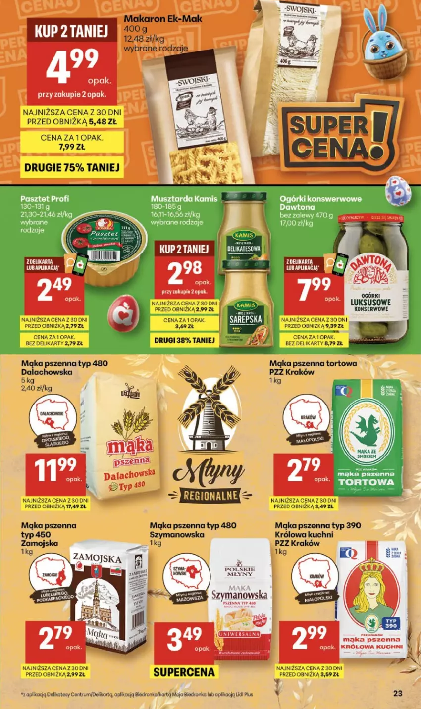 Gazetka promocyjna Delikatesy Centrum - Franczyza DC11 Czwartek - ważna 12.03 do 18.03.2026 - strona 23 - produkty: Mąka, Mąka pszenna, Makaron, Pasztet, Rum, Ser