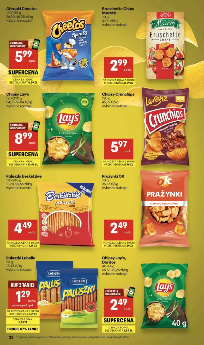 Gazetka promocyjna Delikatesy Centrum - Franczyza DC11 Czwartek - ważna 12.03 do 18.03.2026 - strona 28 - produkty: Beskidzki, Bruschette, Chipsy, Rum