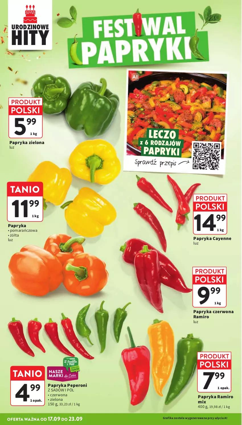 Gazetka promocyjna Intermarche - Gazetka promocyjna - ważna 17.09 do 23.09.2026 - strona 12 - produkty: Gra, Grafika, Papryka, Papryka czerwona