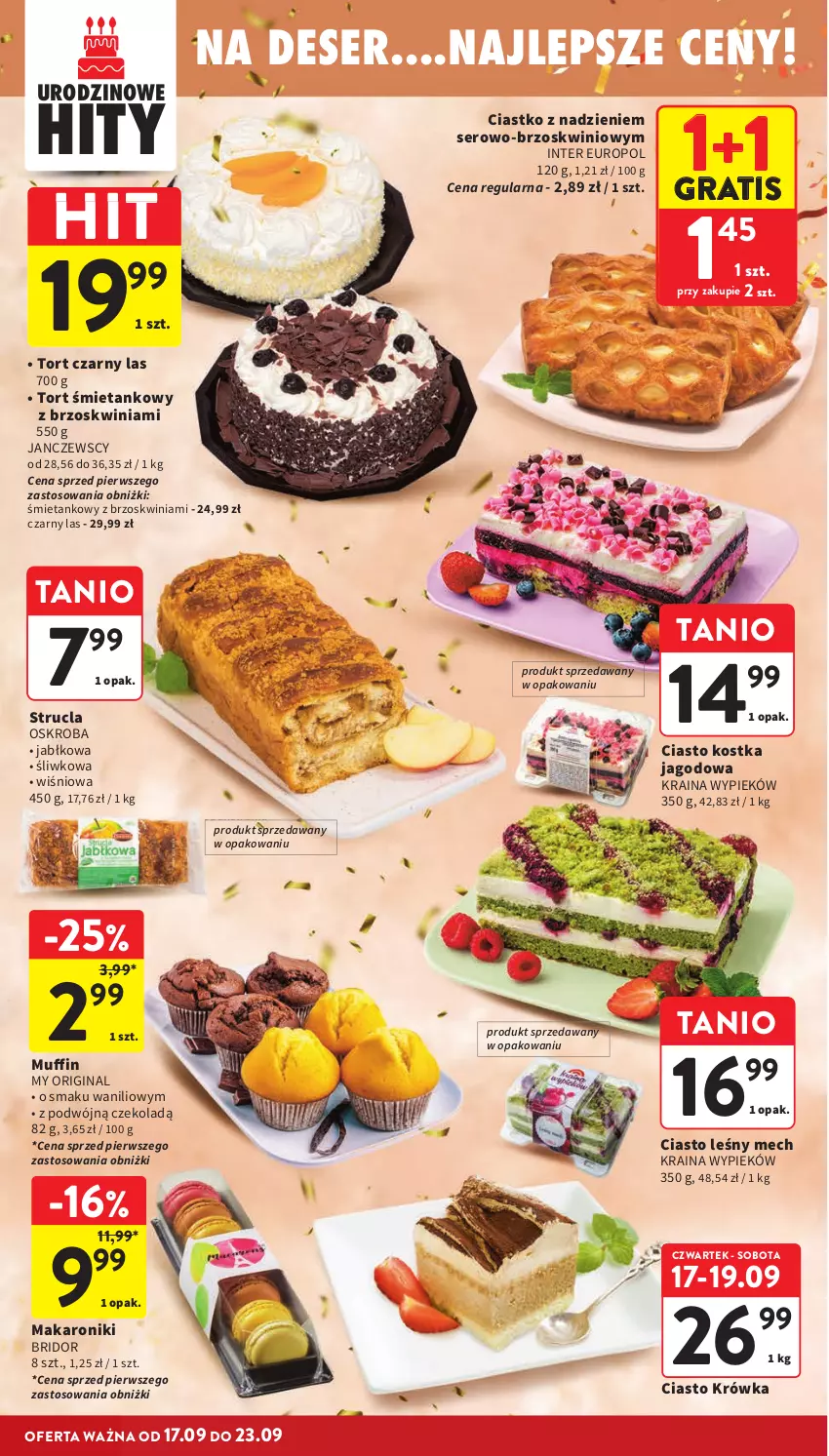 Gazetka promocyjna Intermarche - Gazetka promocyjna - ważna 17.09 do 23.09.2026 - strona 26 - produkty: Deser, Gin, Gra, Makaron, Ser, Strucla